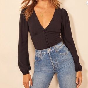 Reformation Black Nell Top size Small